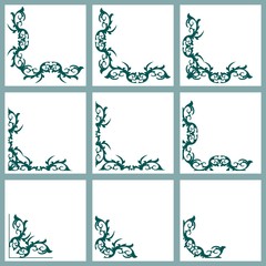 Fototapete - Set of decorative graphic elements. Vector illustration