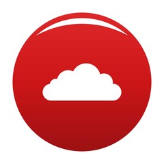 Poster - Bottom cloud icon. Simple illustration of bottom cloud vector icon for any design red