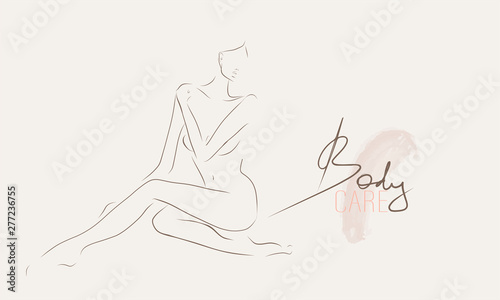 Cuadros en Lienzo Slender body of young woman