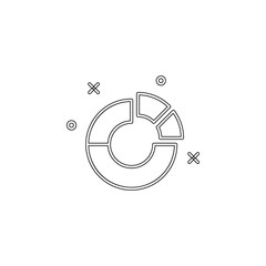 Poster - diagram pie icon. Element of business charts for mobile concept and web apps icon. Outline, thin line icon for website design and development, app development