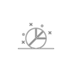 Poster - diagram pie icon. Element of business charts for mobile concept and web apps icon. Outline, thin line icon for website design and development, app development