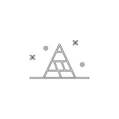 Poster - pyramid diagram icon. Element of business charts for mobile concept and web apps icon. Outline, thin line icon for website design and development, app development