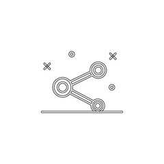 Poster - graphic report icon. Element of business charts for mobile concept and web apps icon. Outline, thin line icon for website design and development, app development