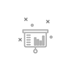 Poster - report presentation icon. Element of business charts for mobile concept and web apps icon. Outline, thin line icon for website design and development, app development