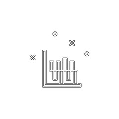 Poster - diagram columns icon. Element of business charts for mobile concept and web apps icon. Outline, thin line icon for website design and development, app development