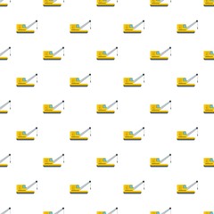 Sticker - Bulldozer pattern seamless vector repeat for any web design