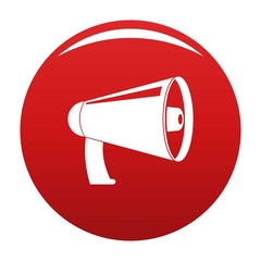 Poster - Old megaphone icon. Simple illustration of old megaphone vector icon for any design red