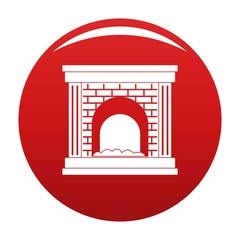 Poster - Fireplace for fire icon. Simple illustration of fireplace for fire vector icon for any design red