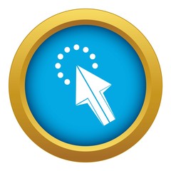 Poster - Click icon blue vector isolated on white background for any design