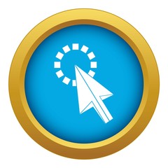 Poster - Click icon blue vector isolated on white background for any design