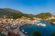 Beautiful panoramic view of Parga, a small Greek village near the Ionian sea, Greece.