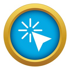 Poster - Click icon blue vector isolated on white background for any design