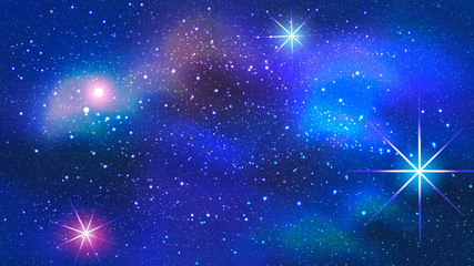 colorful nebula in space background. vector illustration.