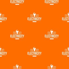 Poster - Electricity pattern vector orange for any web design best