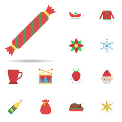 Poster - Christmas candy 2 colored line icon. Universal set of christmas for website design and development, app development