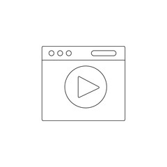 Aufkleber - Video player in browser colored icon. Element of programming for mobile concept and web apps icon. Outline, thin line icon for website design and development, app development