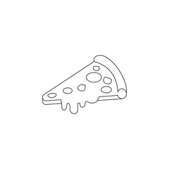 Poster - Pizza icon. Element of resturant for mobile concept and web apps icon. Outline, thin line icon for website design and development, app development