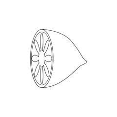 Poster - Lemon floor icon. Element of resturant for mobile concept and web apps icon. Outline, thin line icon for website design and development, app development