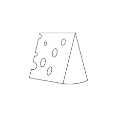 Poster - Piece of cheese icon. Element of resturant for mobile concept and web apps icon. Outline, thin line icon for website design and development, app development