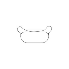 Poster - Hot dog icon. Element of resturant for mobile concept and web apps icon. Outline, thin line icon for website design and development, app development
