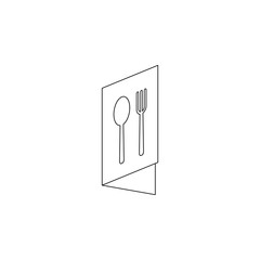Poster - Menu in the restaurant icon. Element of resturant for mobile concept and web apps icon. Outline, thin line icon for website design and development, app development