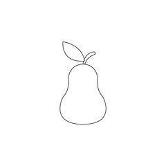 Poster - Pear icon. Element of resturant for mobile concept and web apps icon. Outline, thin line icon for website design and development, app development