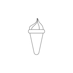Aufkleber - Ice-cream in waffle horn icon. Element of resturant for mobile concept and web apps icon. Outline, thin line icon for website design and development, app development