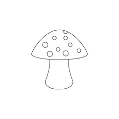 Poster - Mushroom icon. Element of resturant for mobile concept and web apps icon. Outline, thin line icon for website design and development, app development