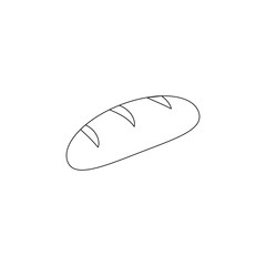 Aufkleber - Bread icon. Element of resturant for mobile concept and web apps icon. Outline, thin line icon for website design and development, app development