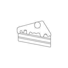 Poster - Piece of cake icon. Element of resturant for mobile concept and web apps icon. Outline, thin line icon for website design and development, app development