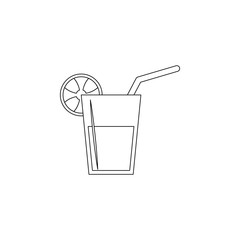 Aufkleber - Juice in a glass icon. Element of resturant for mobile concept and web apps icon. Outline, thin line icon for website design and development, app development