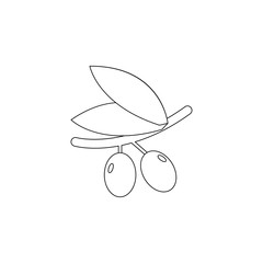 Aufkleber - Black olives icon. Element of resturant for mobile concept and web apps icon. Outline, thin line icon for website design and development, app development