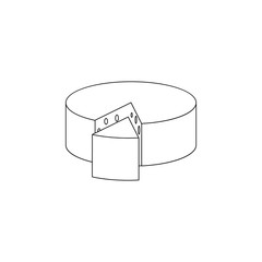 Poster - Cut cheese icon. Element of resturant for mobile concept and web apps icon. Outline, thin line icon for website design and development, app development