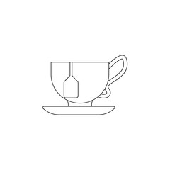 Cup of tea icon. Element of resturant for mobile concept and web apps icon. Outline, thin line icon for website design and development, app development