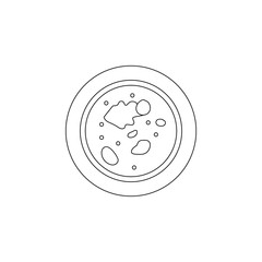 Poster - Soup in a plate icon. Element of resturant for mobile concept and web apps icon. Outline, thin line icon for website design and development, app development