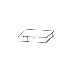 Aufkleber - Book on the table icon. Element of book for mobile concept and web apps icon. Outline, thin line icon for website design and development, app development