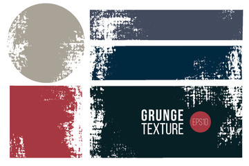 Wall Mural - grunge collection, badge or lable set . vector distress textures in rectangular and round shapes. te