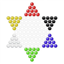 Chinese Checkers Board Game Vector Graphic Illustration