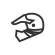 © puruan - Outline Icon - Motorcycle helmet
