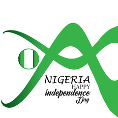 Wall Mural - Happy Nigeria Independence Day Vector Template Design Illustration