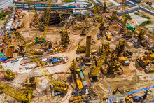 Top View Of Hong Kong Construction Site