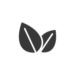 Poster - Leaf Nature icon template black color editable. Leaf Nature symbol vector sign isolated on white background. Simple logo vector illustration for graphic and web design.