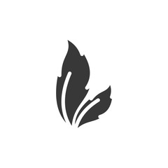 Aufkleber - Leaf Nature icon template black color editable. Leaf Nature symbol vector sign isolated on white background. Simple logo vector illustration for graphic and web design.