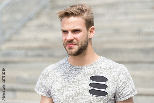 Handsome And Attractive Handsome Man In Summer Style On
