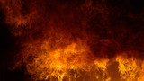 Fototapeta Perspektywa 3d - Abstract Fire flames, Blaze fire flame texture for banner background, Conceptual image of burning fire, Perfect fire particles on black background-Image