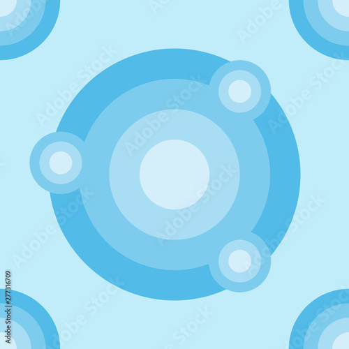 Abstract Ellipse Seamless Pattern Background Design Template Cyan