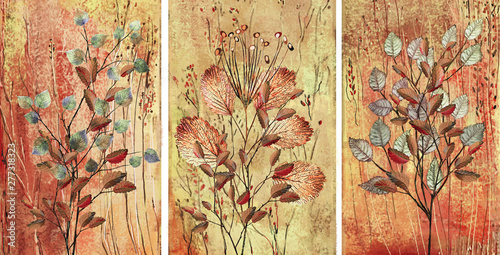 Fotomural Collection of designer oil paintings