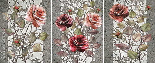 Fotografía Collection of designer oil paintings