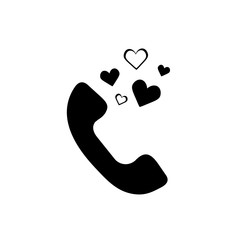 Poster - black phone icon