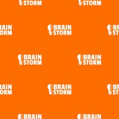 Poster - Brain storm pattern vector orange for any web design best